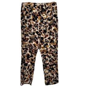 See U Soon Brown Black White Multi Brushed Design Pants Size 4